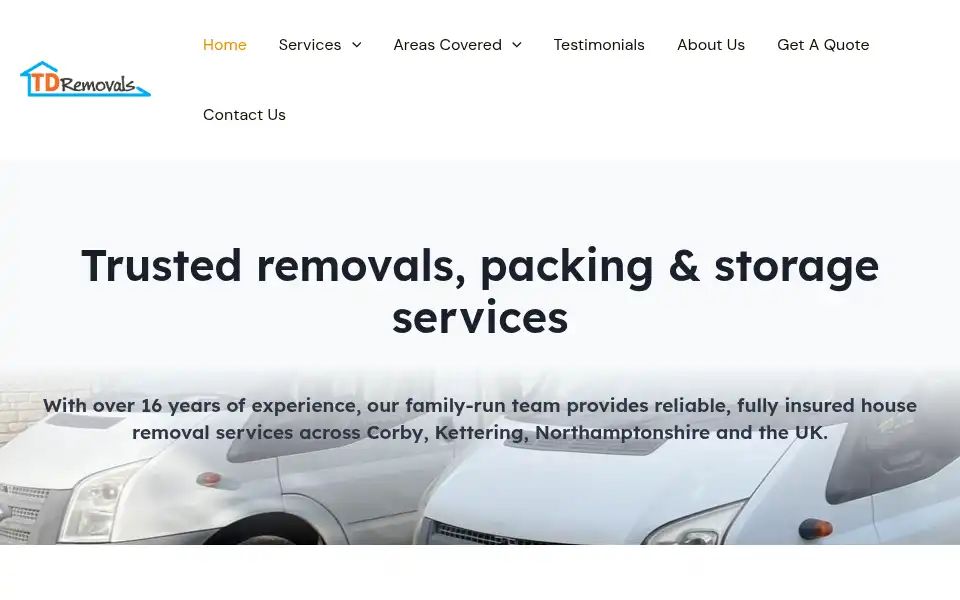 Screenshot of tdremovals.co.uk