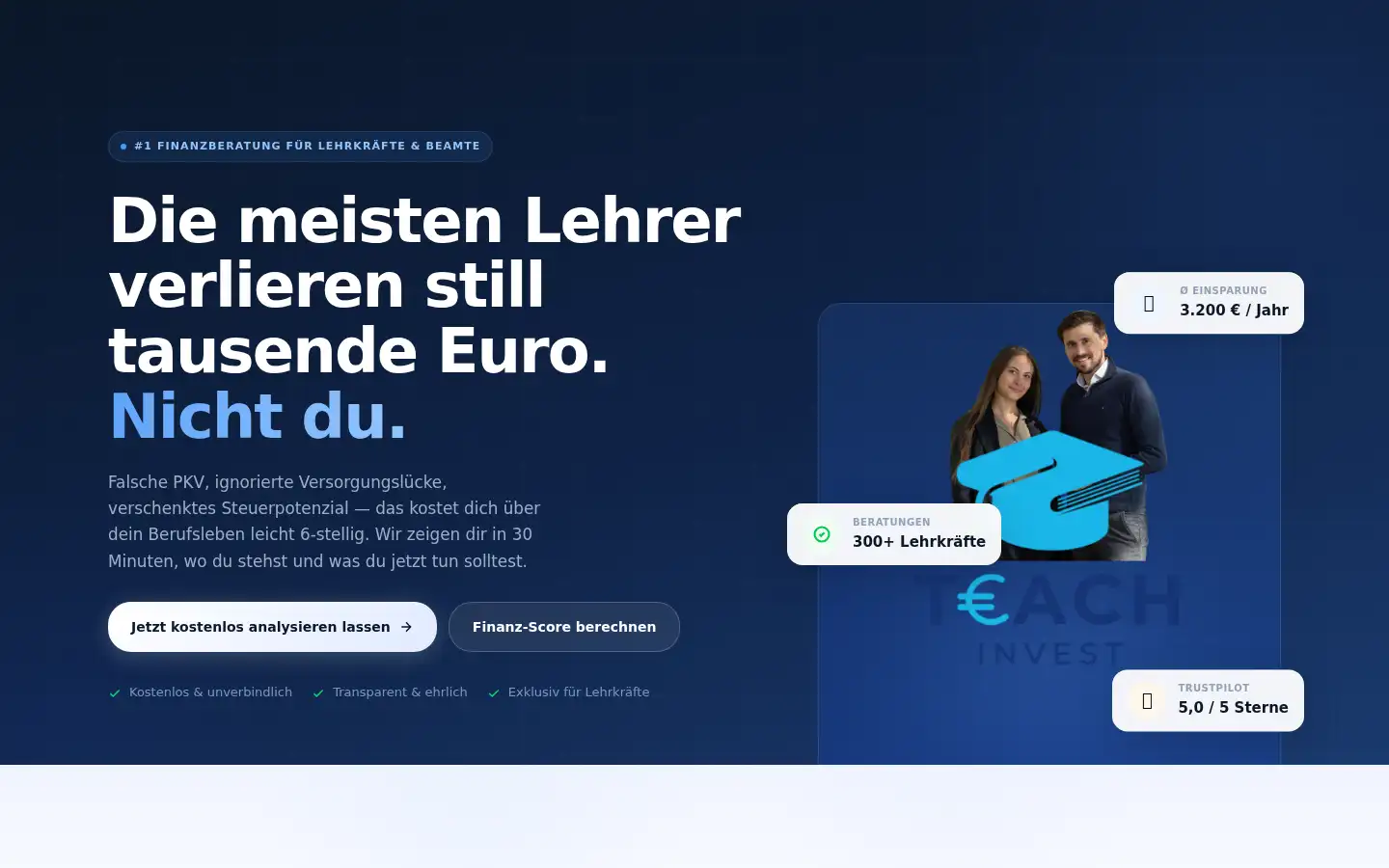 Screenshot of teach-invest.de