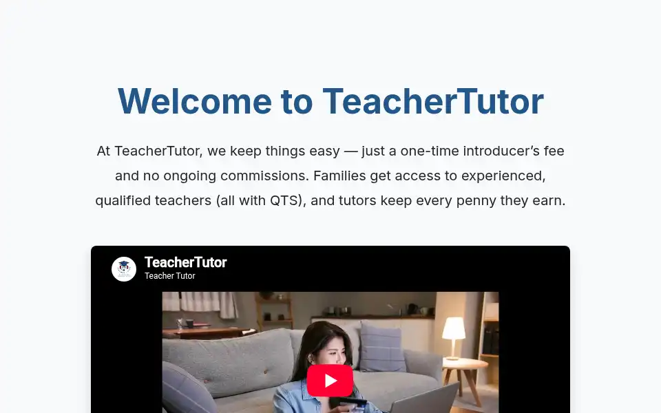 Screenshot of teachertutor.org