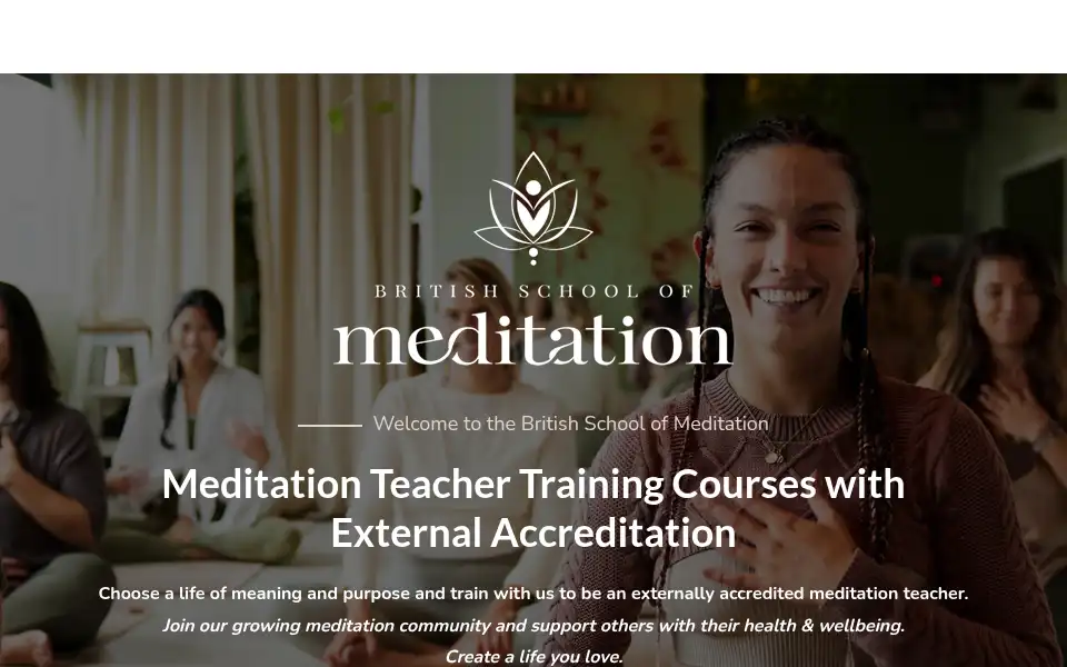 Screenshot of teaching-meditation.co.uk