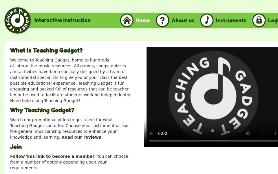 Screenshot of teachinggadget.com