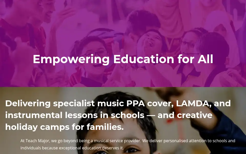 Screenshot of teachmajor.com