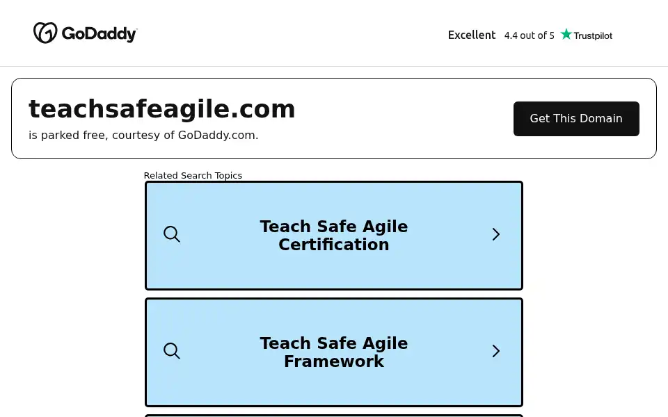 Screenshot of teachsafeagile.com
