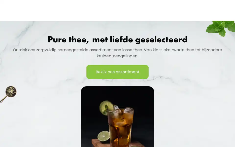 Screenshot of teaking.nl