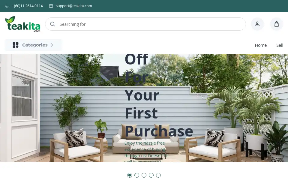 Screenshot of teakita.com