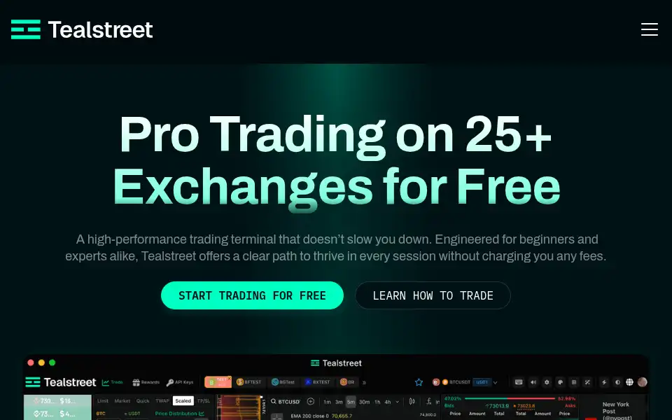 Screenshot of tealstreet.io
