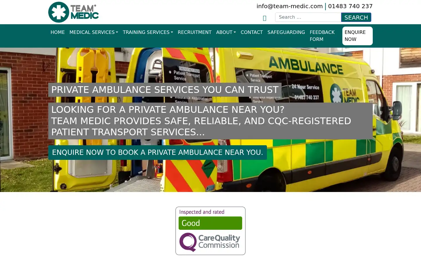 Screenshot of team-medic.com