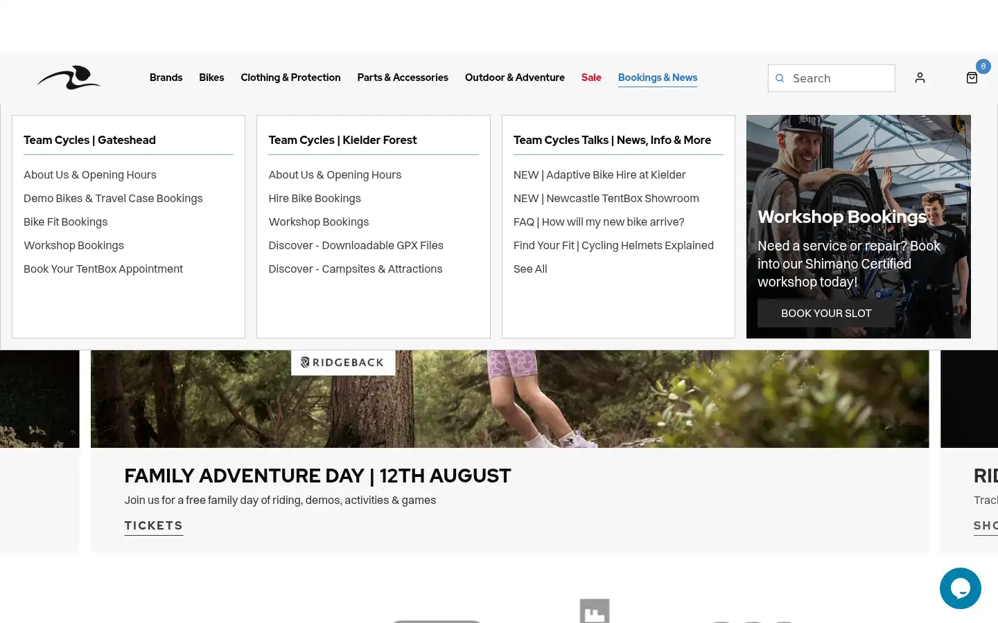 Screenshot of teamcycles.com