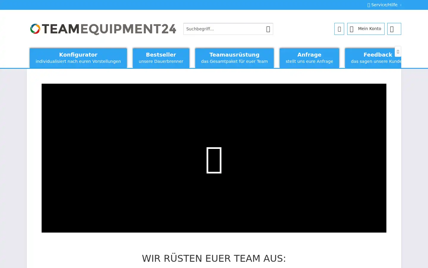 Screenshot of teamequipment24.com