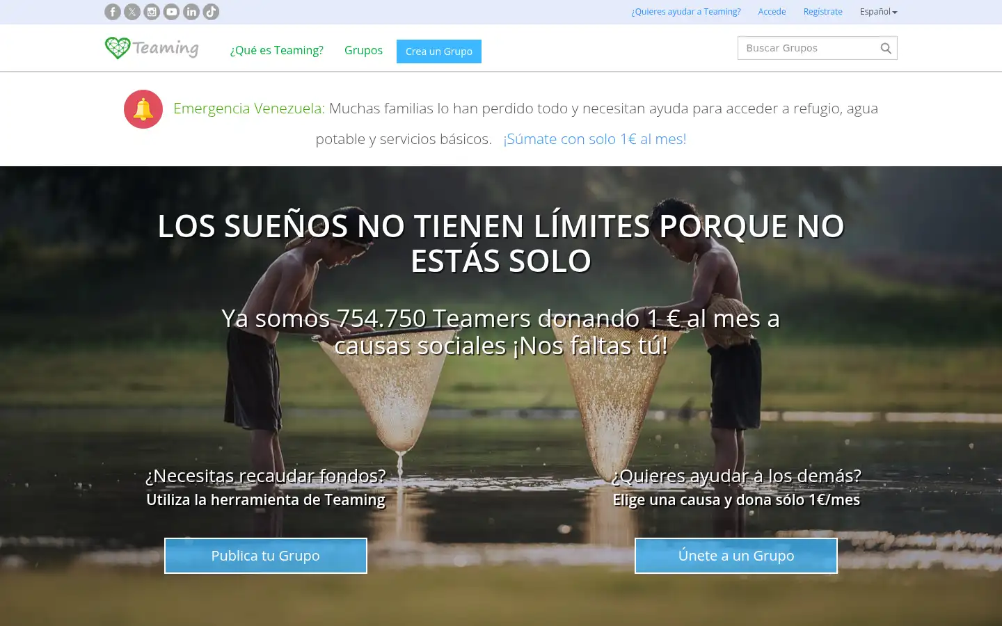Screenshot of teaming.net