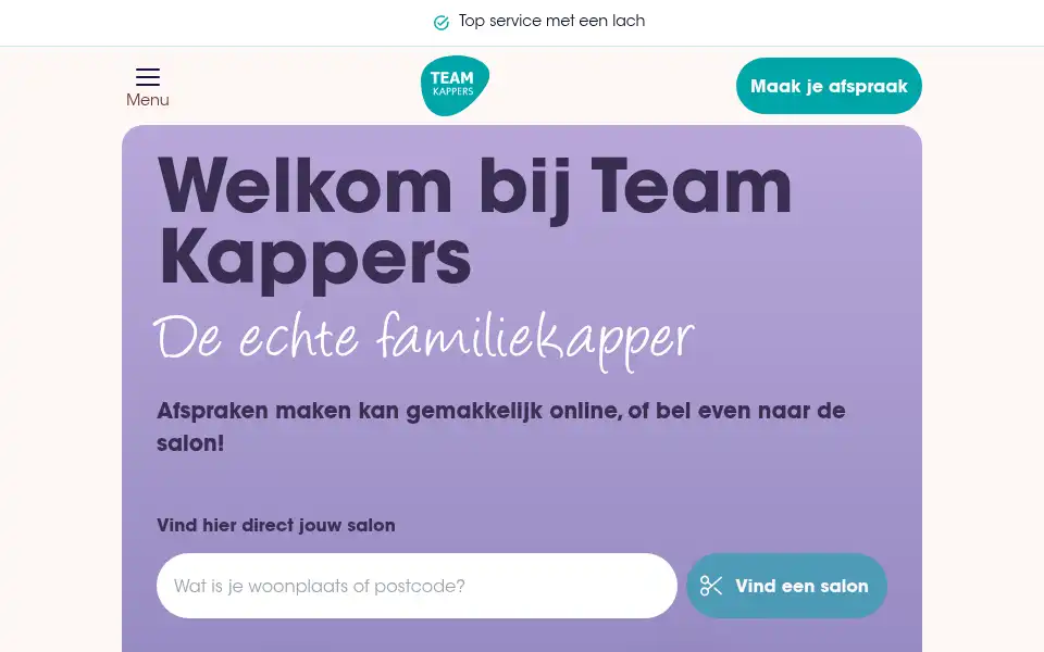 Screenshot of teamkappers.nl