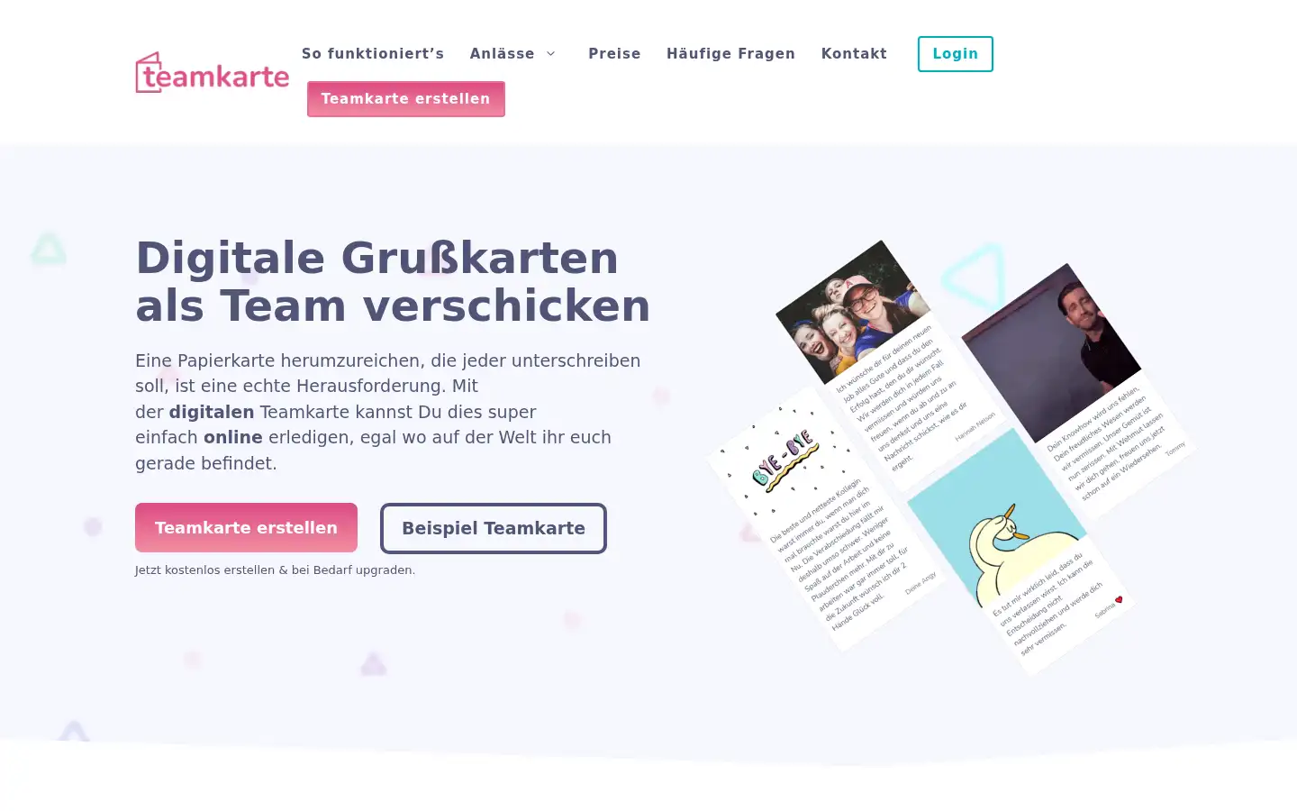 Screenshot of teamkarte.de