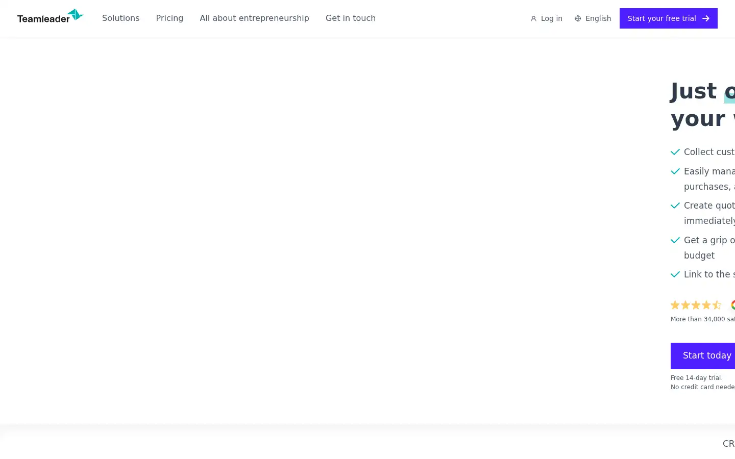 Screenshot of teamleader.eu