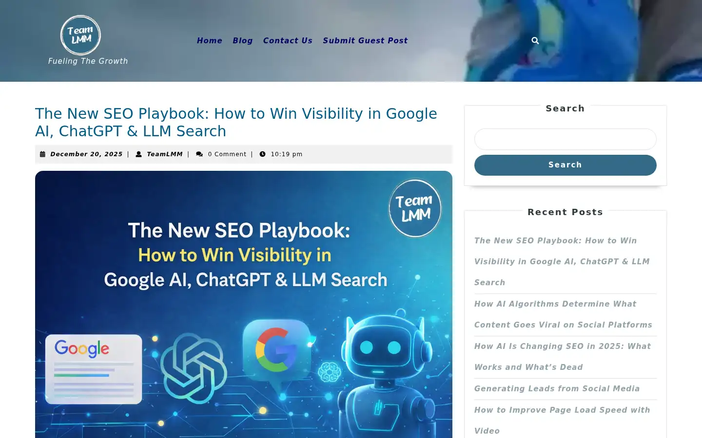Screenshot of teamlmm.com
