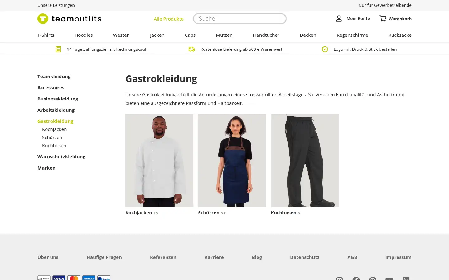 Screenshot of teamoutfits.de