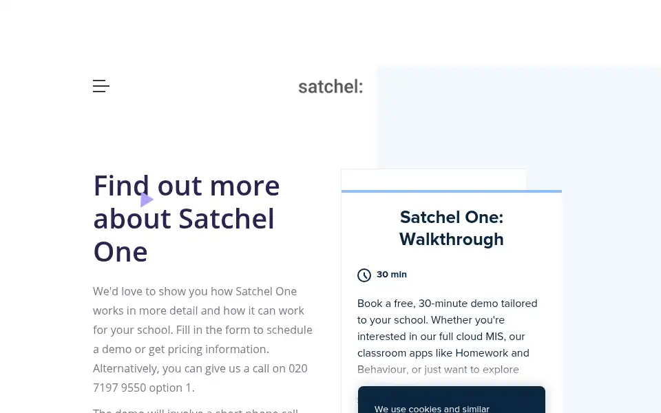Screenshot of teamsatchel.com