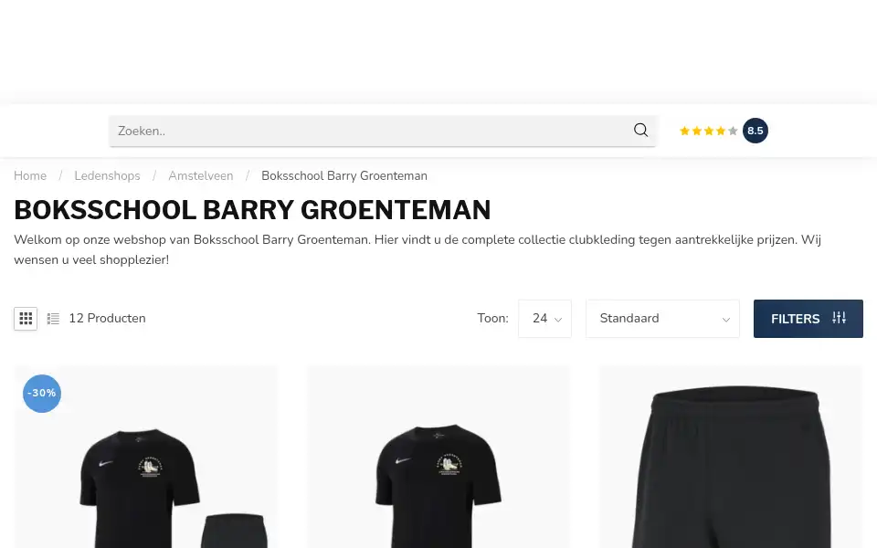 Screenshot of teamshop.nl