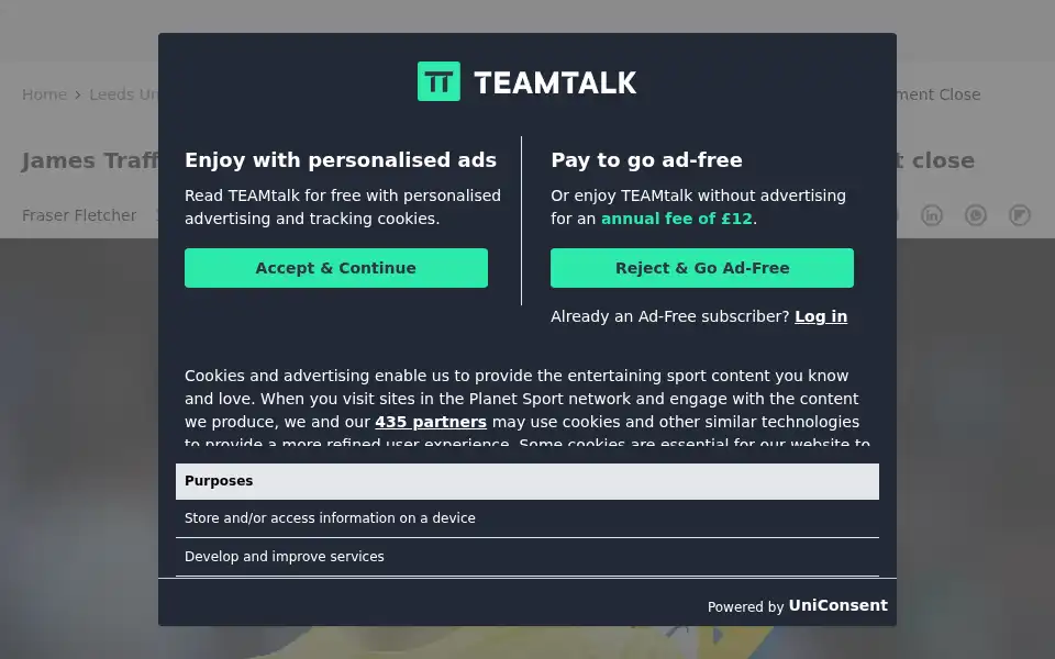 Screenshot of teamtalk.com
