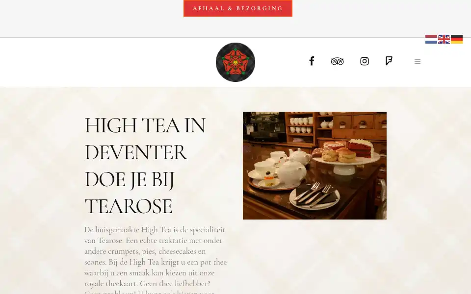 Screenshot of tearose.nl