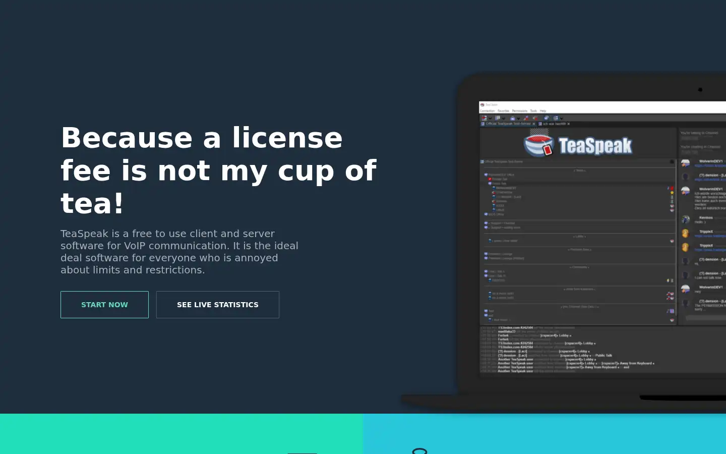 Screenshot of teaspeak.de