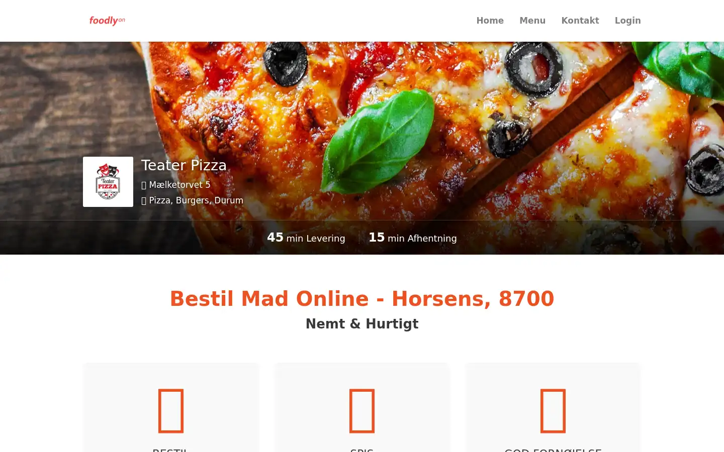 Screenshot of teaterpizza.dk
