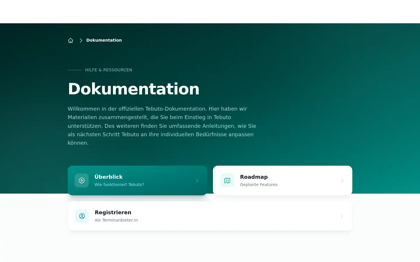 Screenshot of tebuto.de