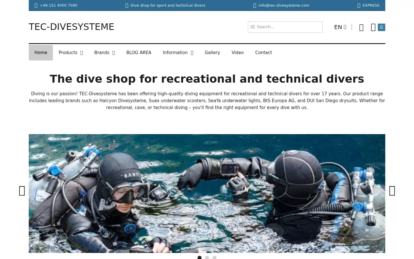 Screenshot of tec-divesysteme.com