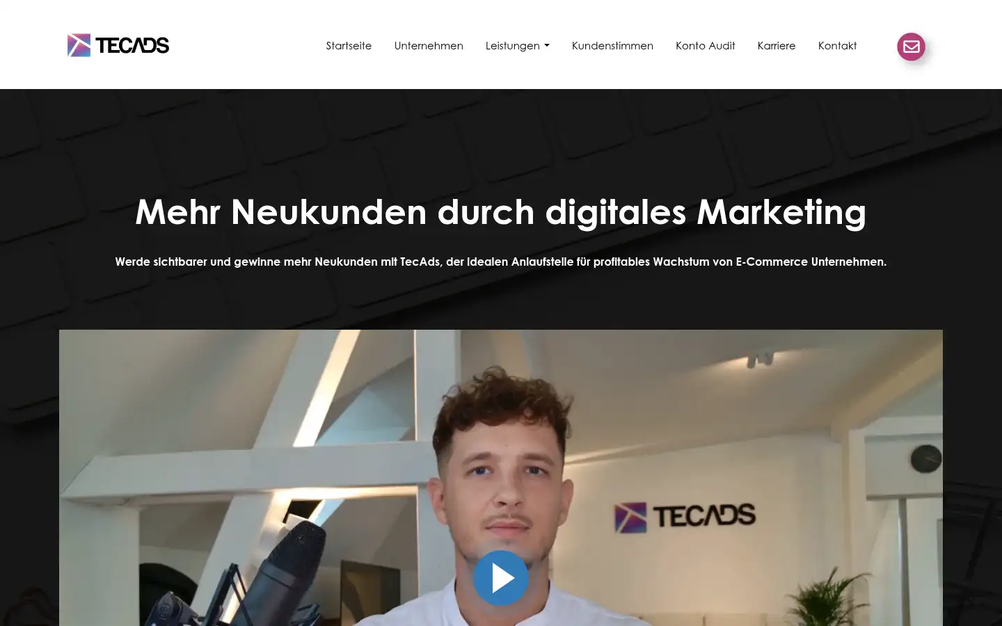 Screenshot of tecads.de