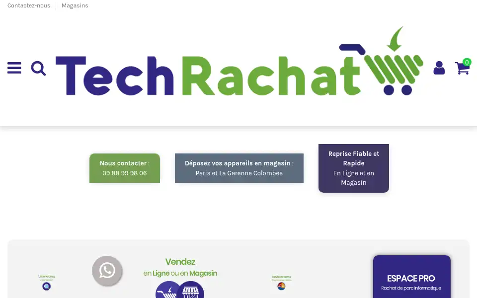 Screenshot of tech-rachat.com