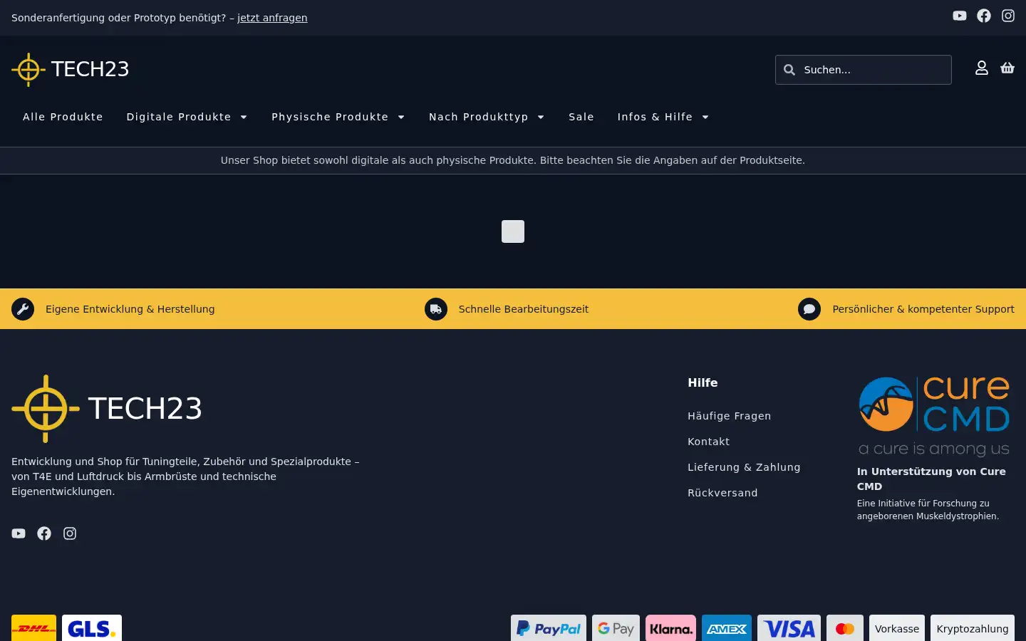 Screenshot of tech23.de
