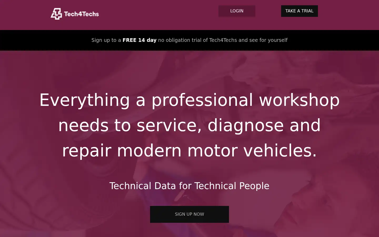Screenshot of tech4techs.co.uk