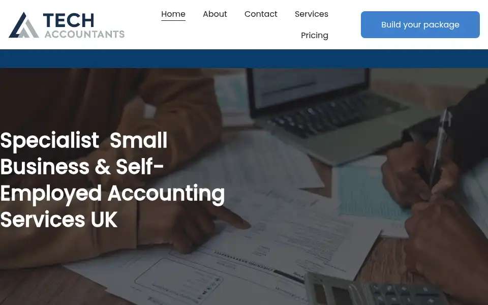 Screenshot of techaccountants.co.uk