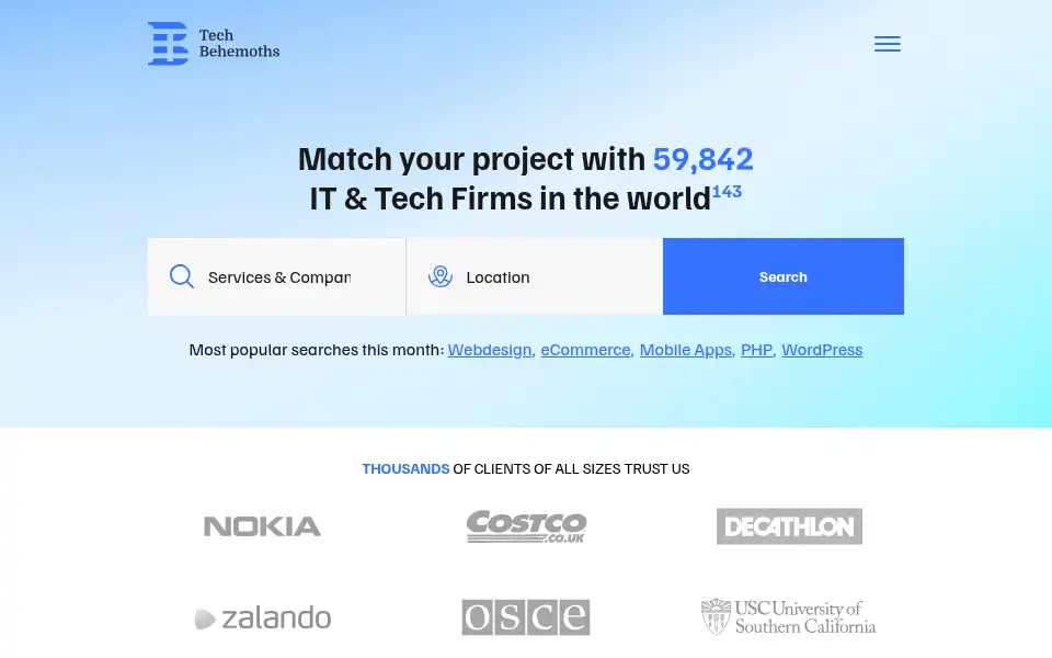 Screenshot of techbehemoths.com