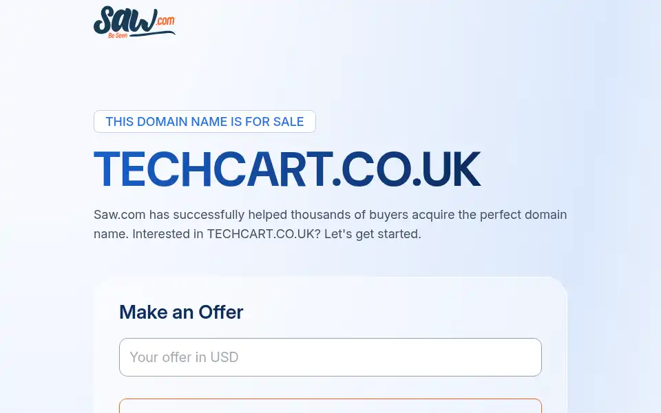 Screenshot of techcart.co.uk