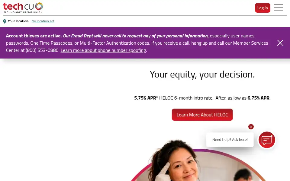 Screenshot of techcu.com