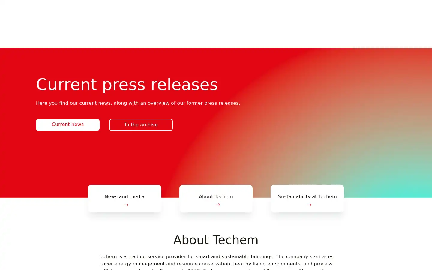 Screenshot of techem.com