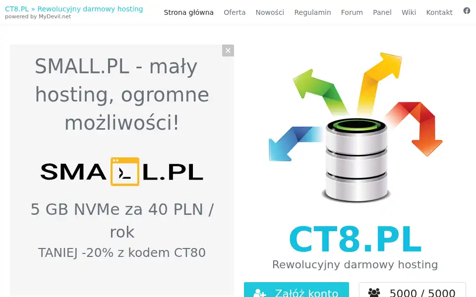 Screenshot of techhills.ct8.pl