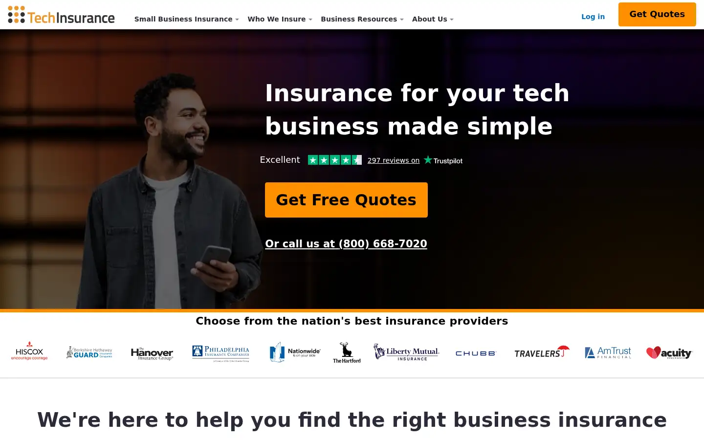 Screenshot of techinsurance.com