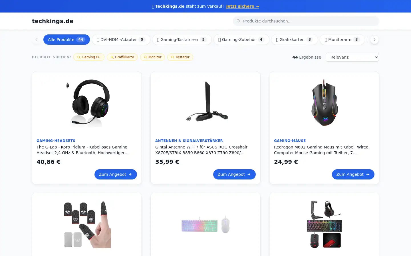 Screenshot of techkings.de