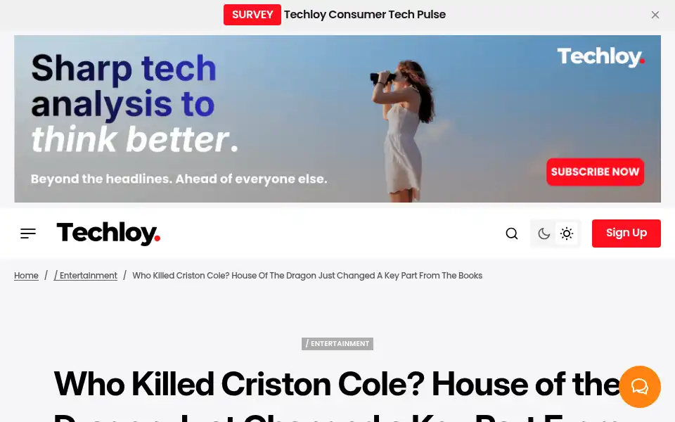 Screenshot of techloy.com