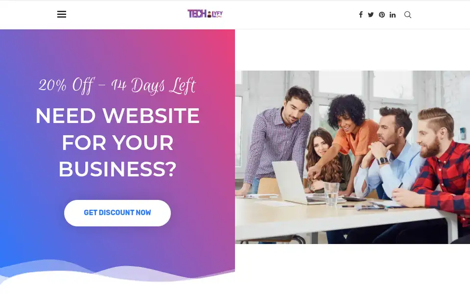Screenshot of techlyfy.com