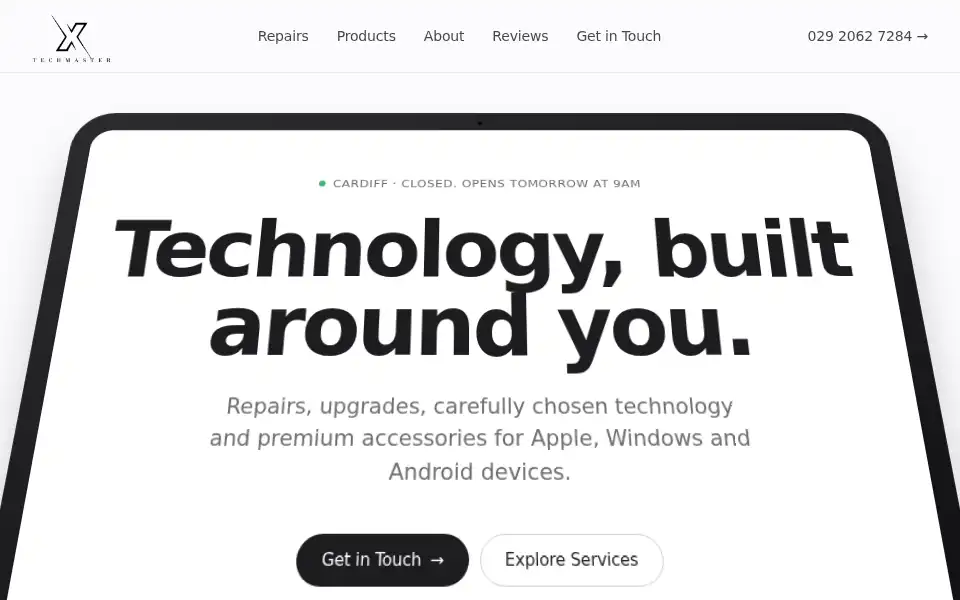 Screenshot of techmaster.co.uk