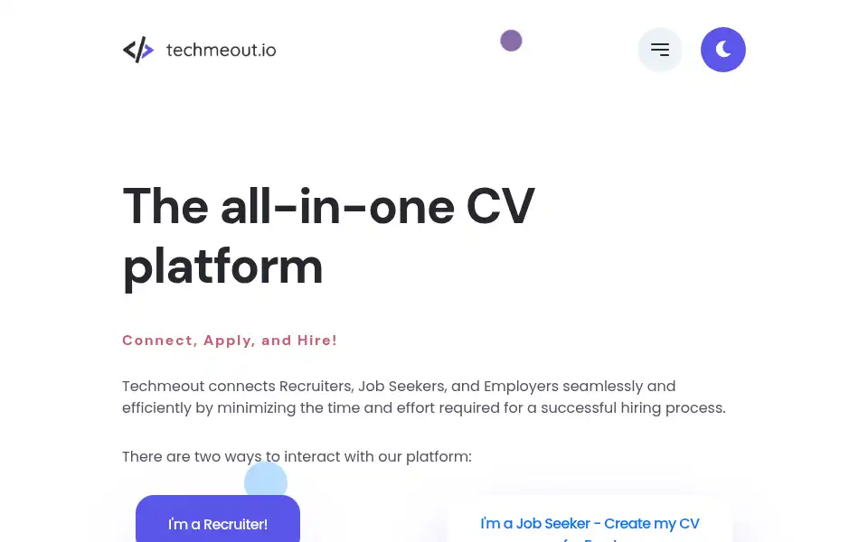 Screenshot of techmeout.io