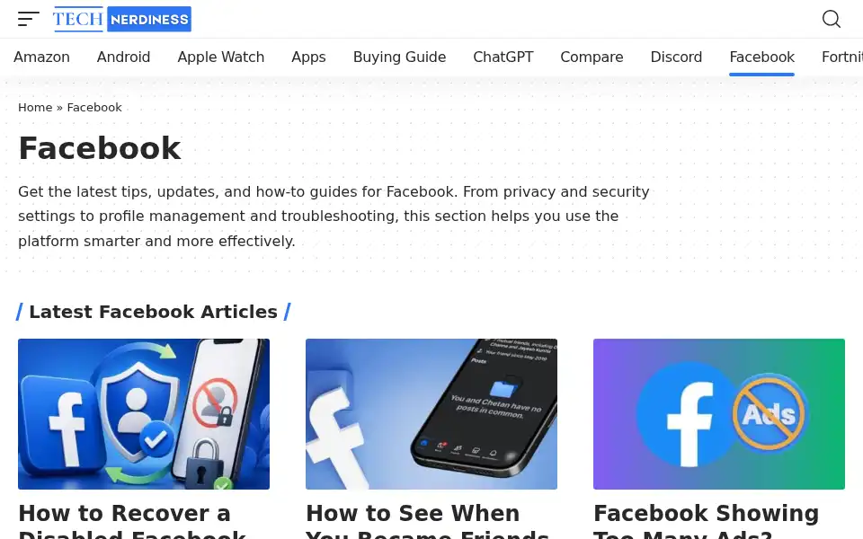 Screenshot of technerdiness.com