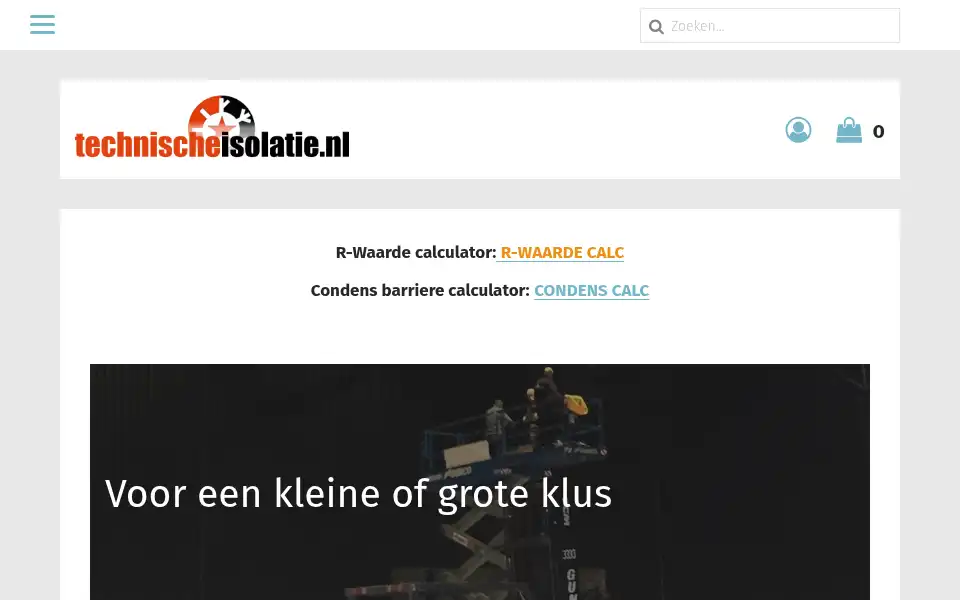 Screenshot of technischeisolatie.com