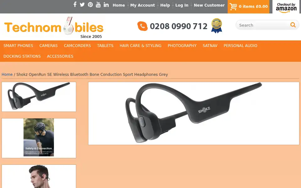 Screenshot of technomobiles.co.uk