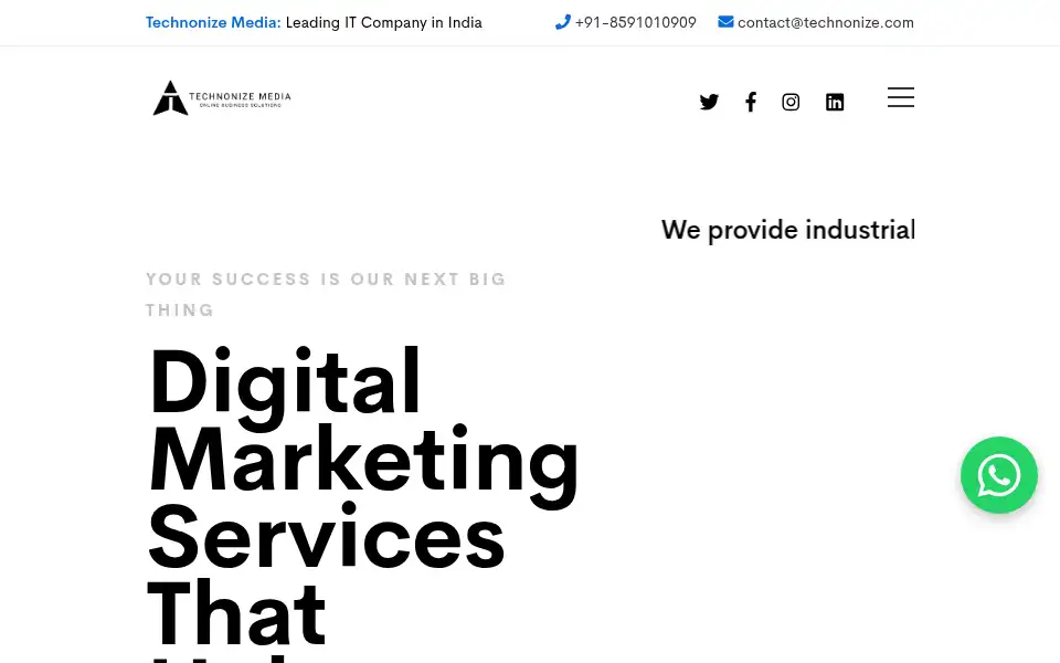 Screenshot of technonize.com