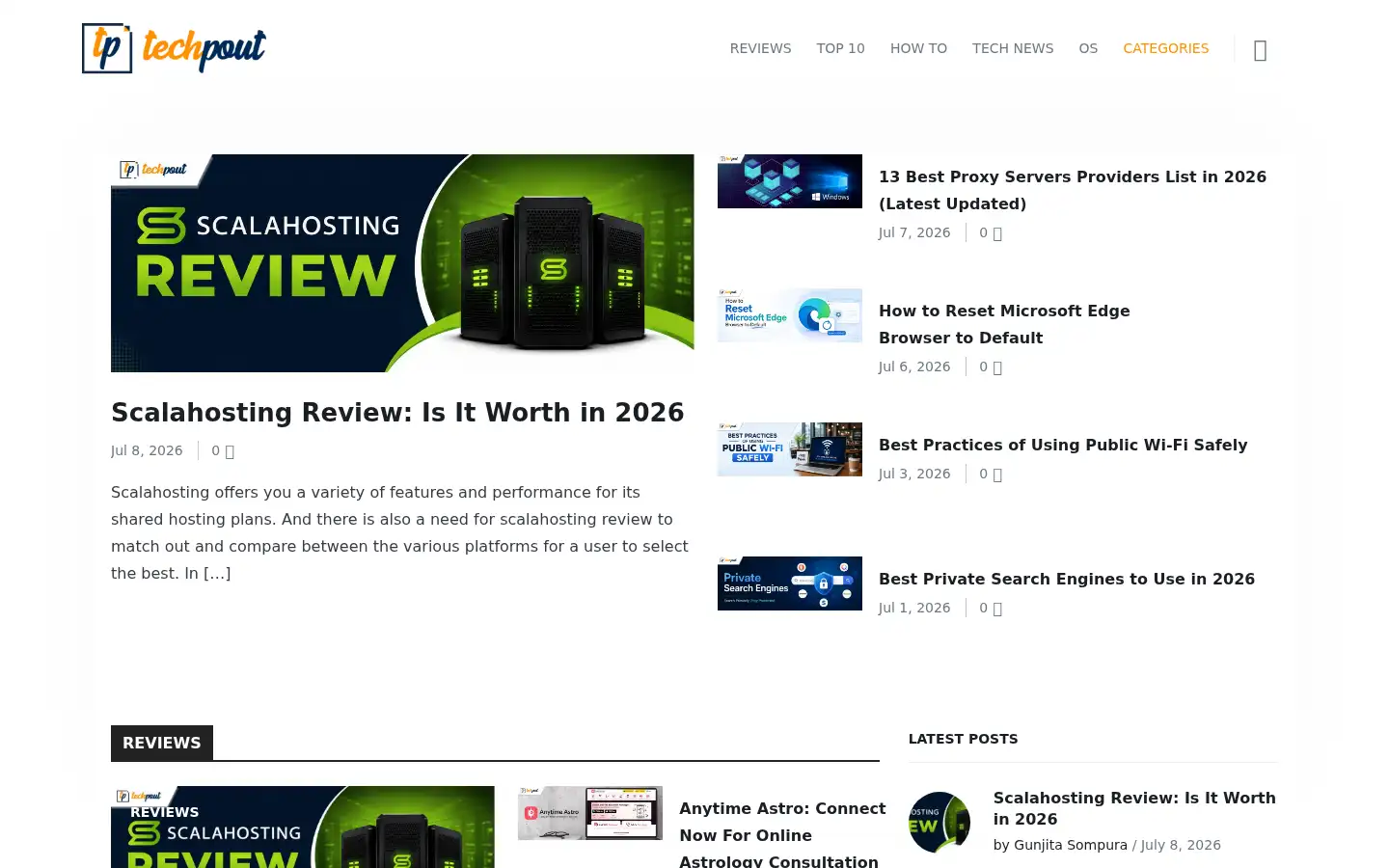 Screenshot of techpout.com