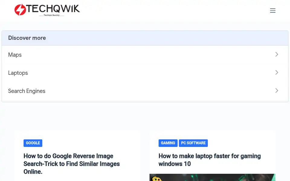 Screenshot of techqwik.com
