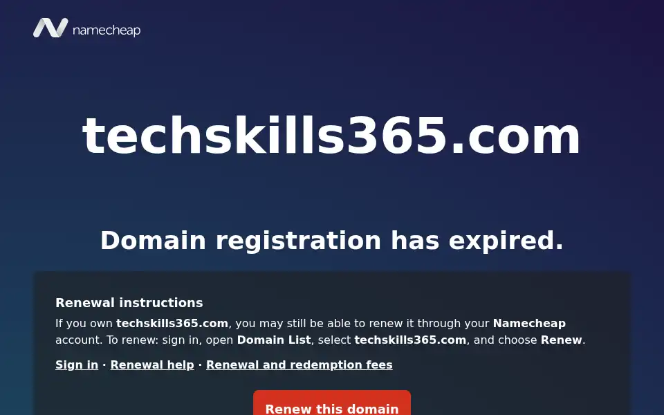 Screenshot of techskills365.com